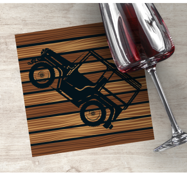 Posavasos vehículo off-road vintage - TenVinilo