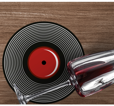 Posavasos vintage diseño de discos de vinilo retro - TenVinilo
