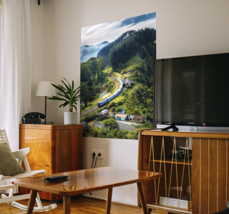 Poster con un paisaje de un tren - TenVinilo