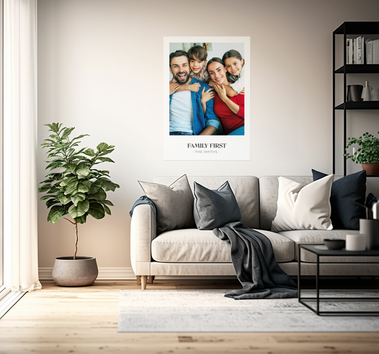 Poster personalizable "primero la familia" - TenVinilo