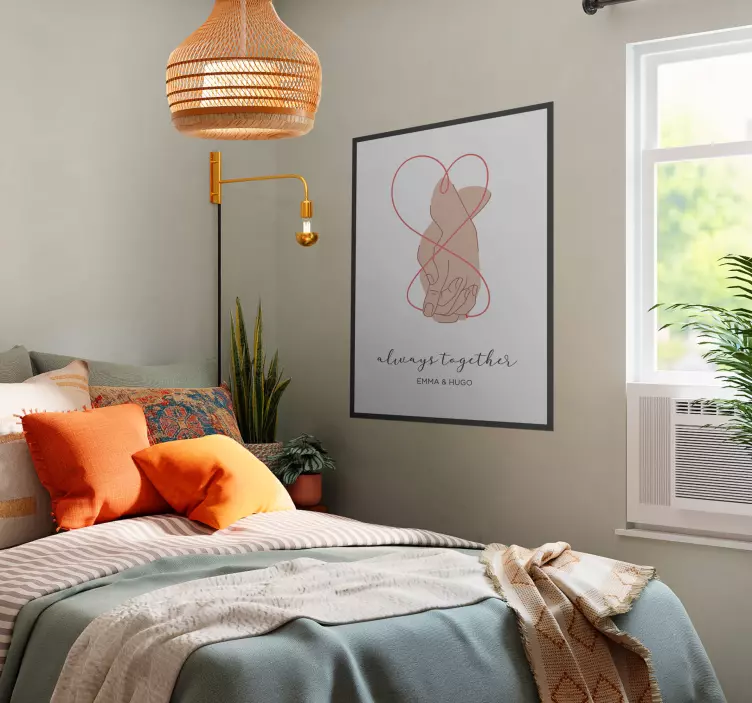 Poster dormitorio matrimonio siempre juntos - TenVinilo