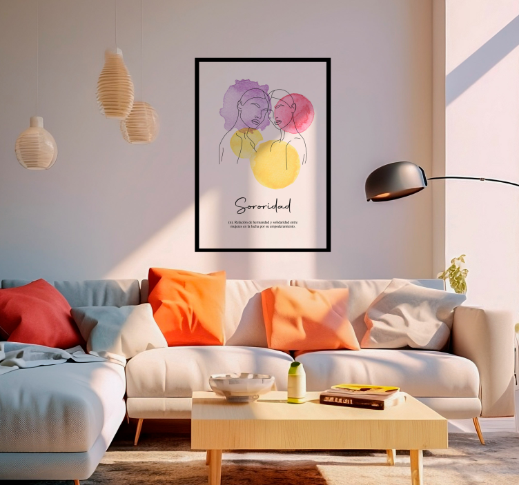 Poster salón definición de "sororidad" - TenVinilo