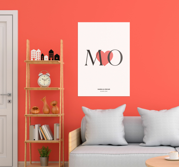 Poster personalizable amor personalizado - TenVinilo