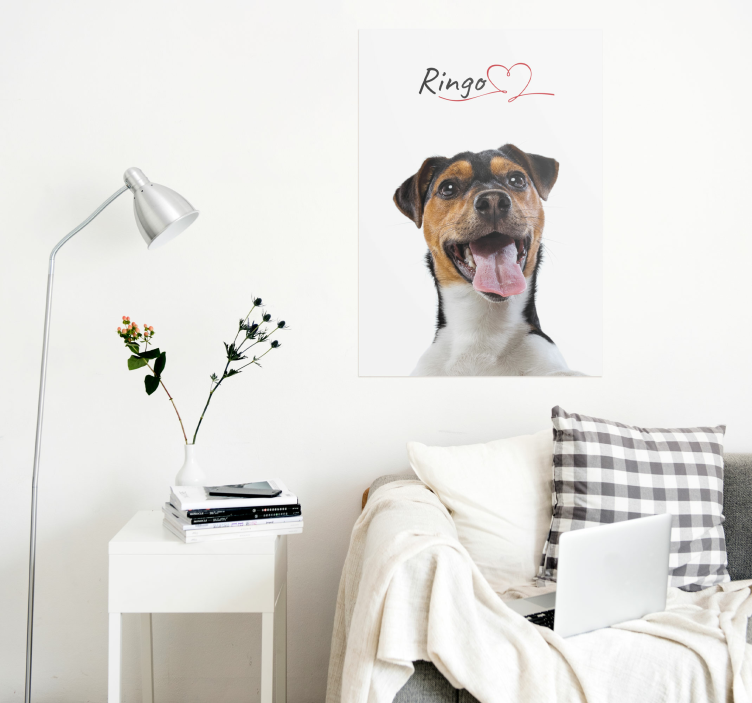 Poster amor personalizado de perro - TenVinilo