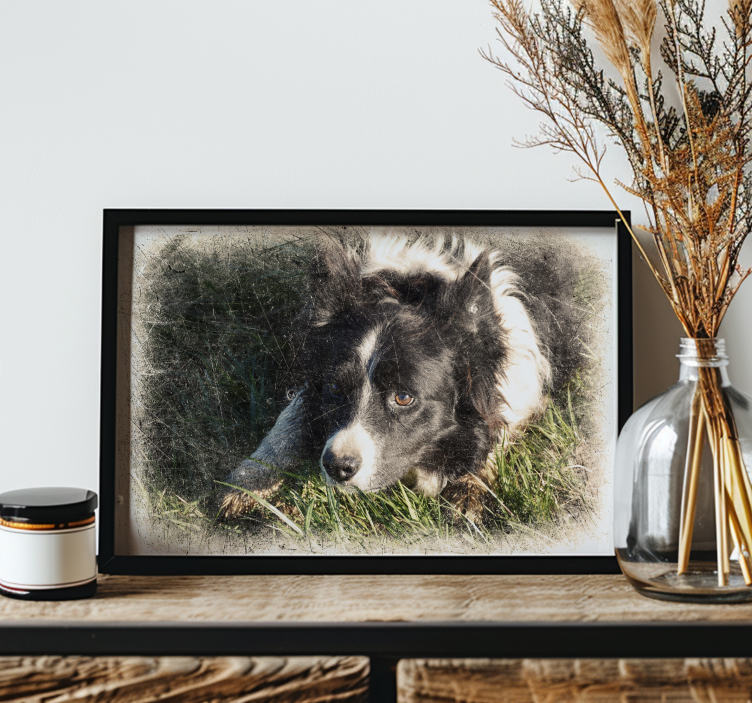 Poster animales efecto vintage personalizado - TenVinilo