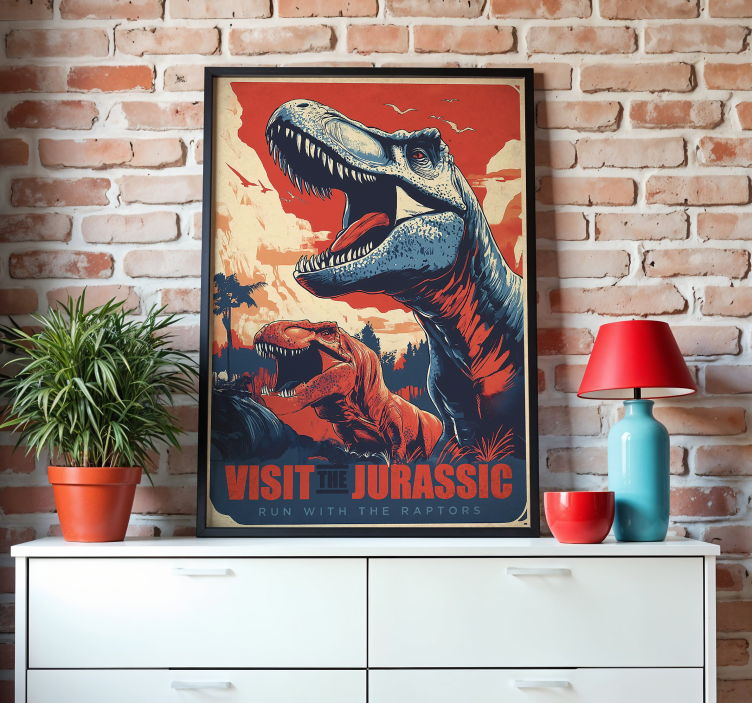 Poster dinosaurios visita el jurásico - TenVinilo