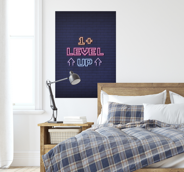 Poster de gaming level up - TenVinilo