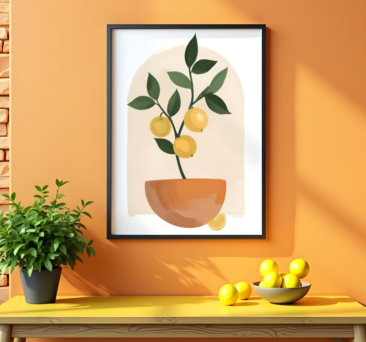 Poster plantas pequeño árbol frutal - TenVinilo