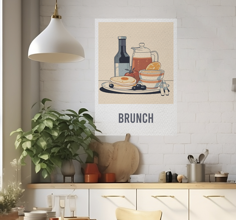 Poster decorativo diseño brunch - TenVinilo