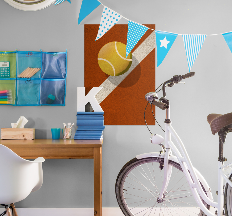 Póster decorativo diseño tenis - TenVinilo