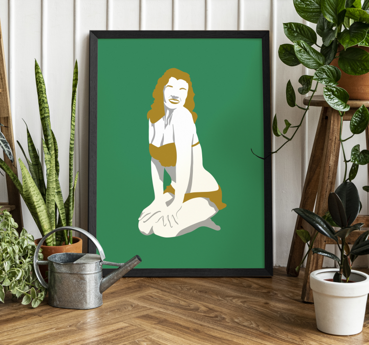 Poster pin-up de estrella de cine de los años 50 - TenVinilo