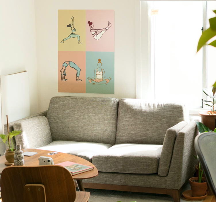 Poster deporte yoga colorido - TenVinilo