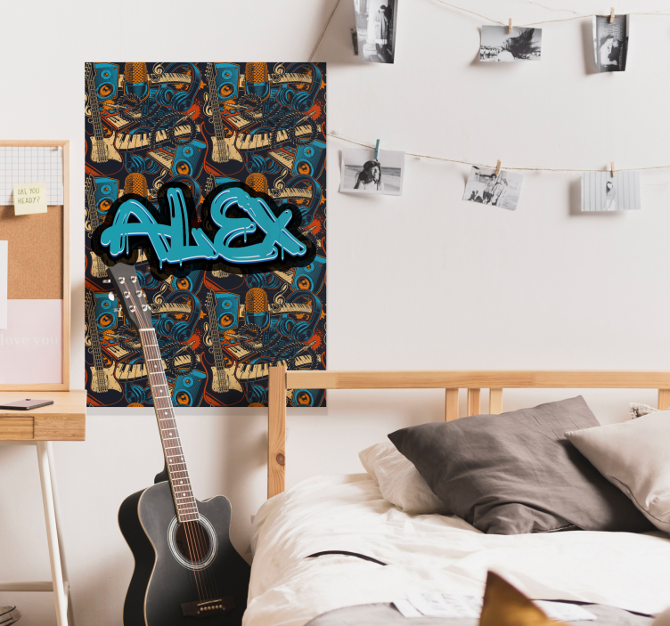 Poster graffiti de musica personalizable - TenVinilo