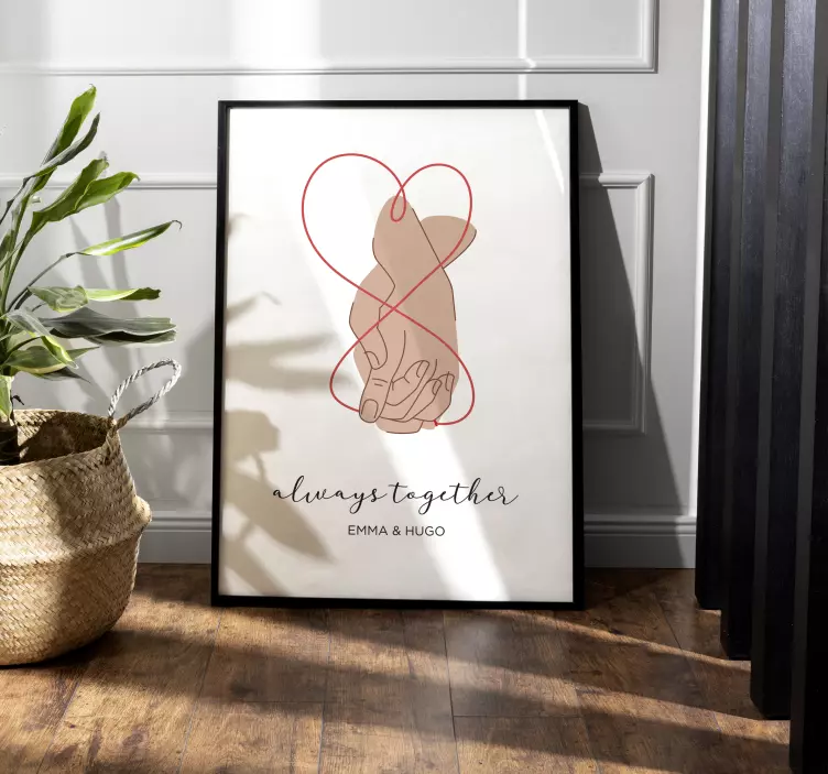Poster dormitorio matrimonio siempre juntos - TenVinilo