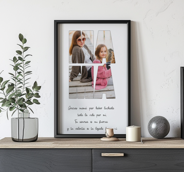 Poster salón gracias mama - TenVinilo