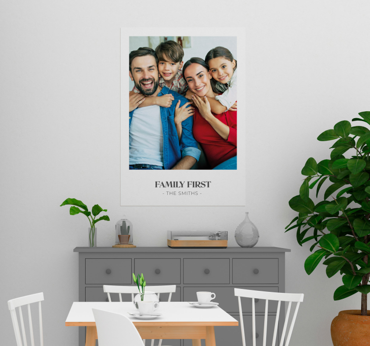Poster personalizable "primero la familia" - TenVinilo