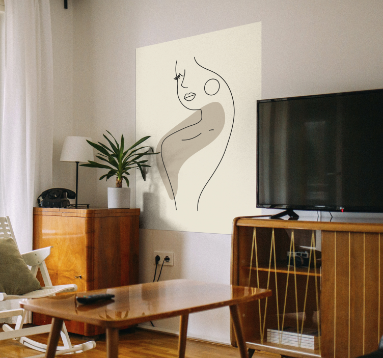 Poster silueta mujer abstracto - TenVinilo