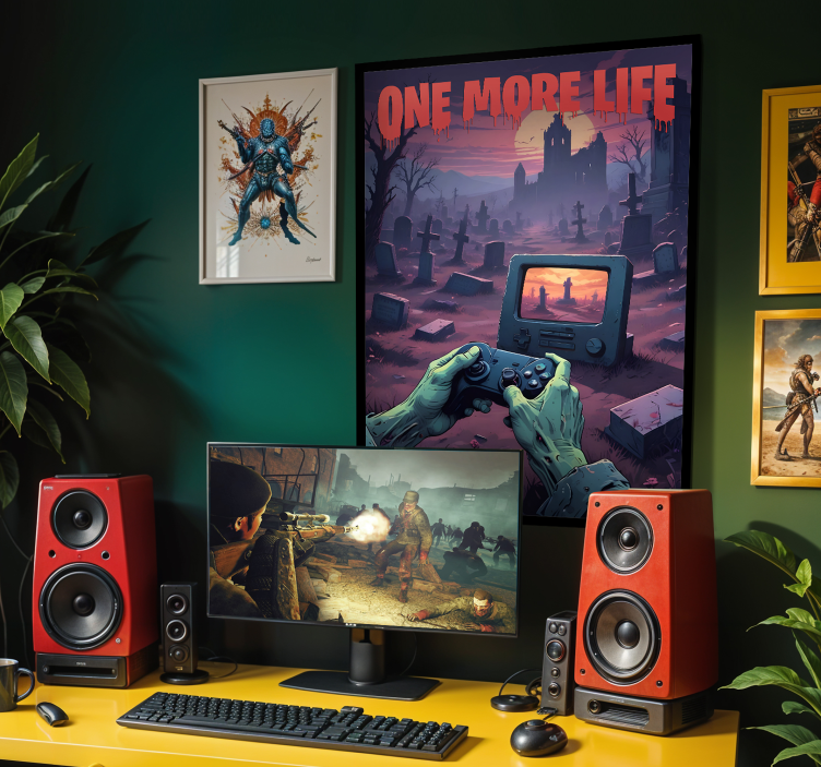 Poster videojuego one more life - TenVinilo
