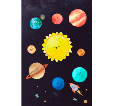 Poster del sistema solar para niños - TenVinilo