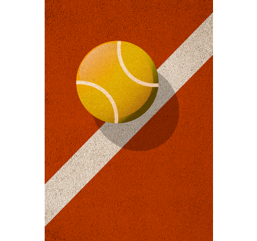 Póster decorativo diseño tenis - TenVinilo