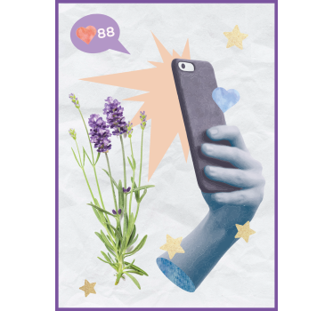 Póster color lavanda vida digital - TenVinilo