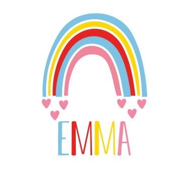 Poster infantil personalizable arcoiris - TenVinilo