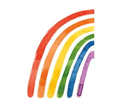Poster infantil arcoiris de acuarela - TenVinilo