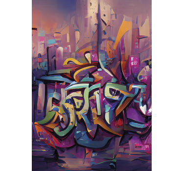 Poster habitación juvenil graffiti abstracto - TenVinilo