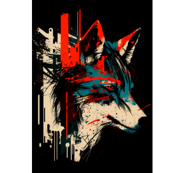 Poster arte lobo alfa - TenVinilo