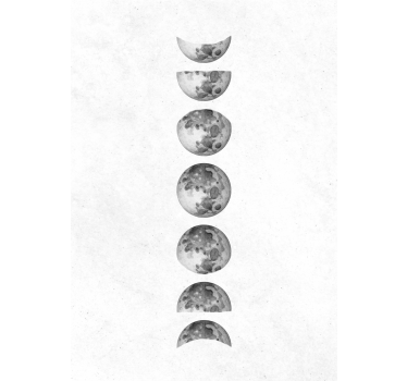 Poster diseño fases de la Luna - TenVinilo