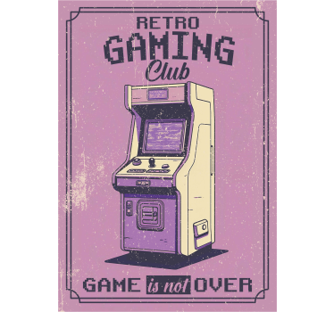 Poster habitación juvenil club de juegos retro - TenVinilo
