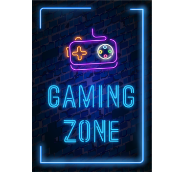 Poster videojuego gaming zone - TenVinilo