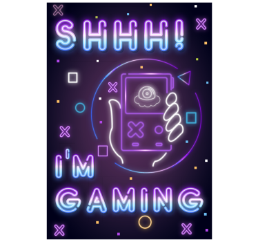 Poster videojuego i am gaming - TenVinilo