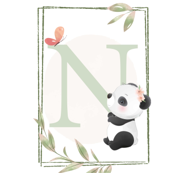 Poster dormitorio infantil lindo panda - TenVinilo