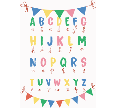 Poster dormitorio infantil mayúscula y alfabeto bajo - TenVinilo