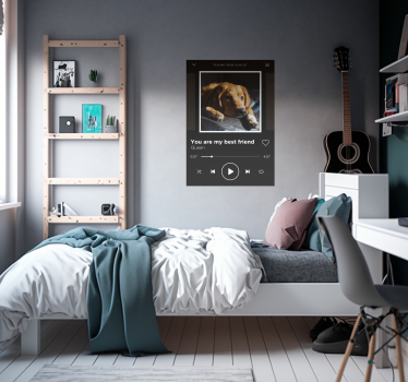 Poster personalizable reproductor de música - TenVinilo
