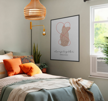 Poster dormitorio matrimonio siempre juntos - TenVinilo