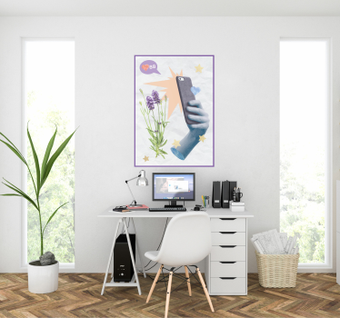 Póster color lavanda vida digital - TenVinilo
