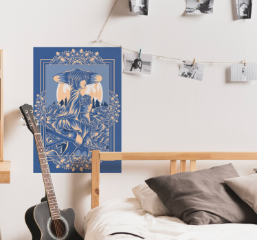 Póster estilo anime con samurái - TenVinilo