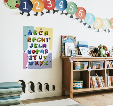 Poster dormitorio infantil alfabeto colorido - TenVinilo