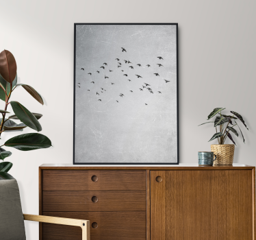 Poster imagen pájaros volando - TenVinilo