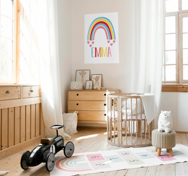 Poster infantil personalizable arcoiris - TenVinilo