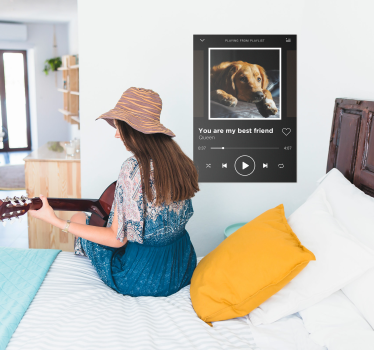 Poster personalizable reproductor de música - TenVinilo