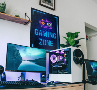 Poster videojuego gaming zone - TenVinilo