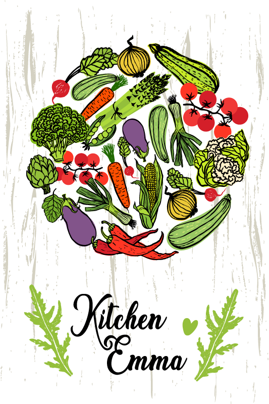 Poster cocina con verduras - TenVinilo