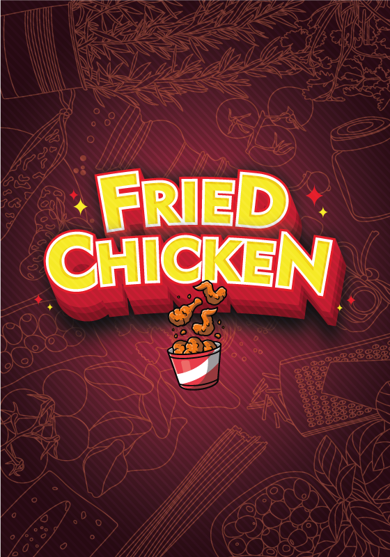 Poster cocina graffiti taco pollo frito - TenVinilo