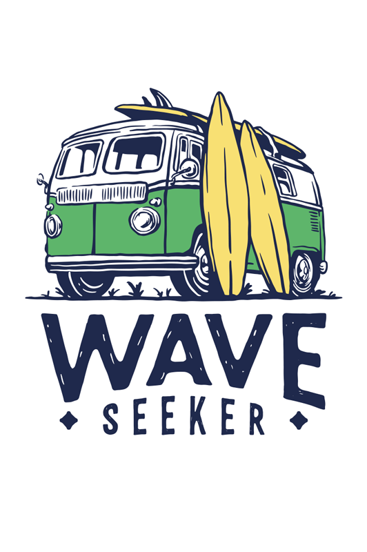 Poster habitación juvenil surfero van - TenVinilo