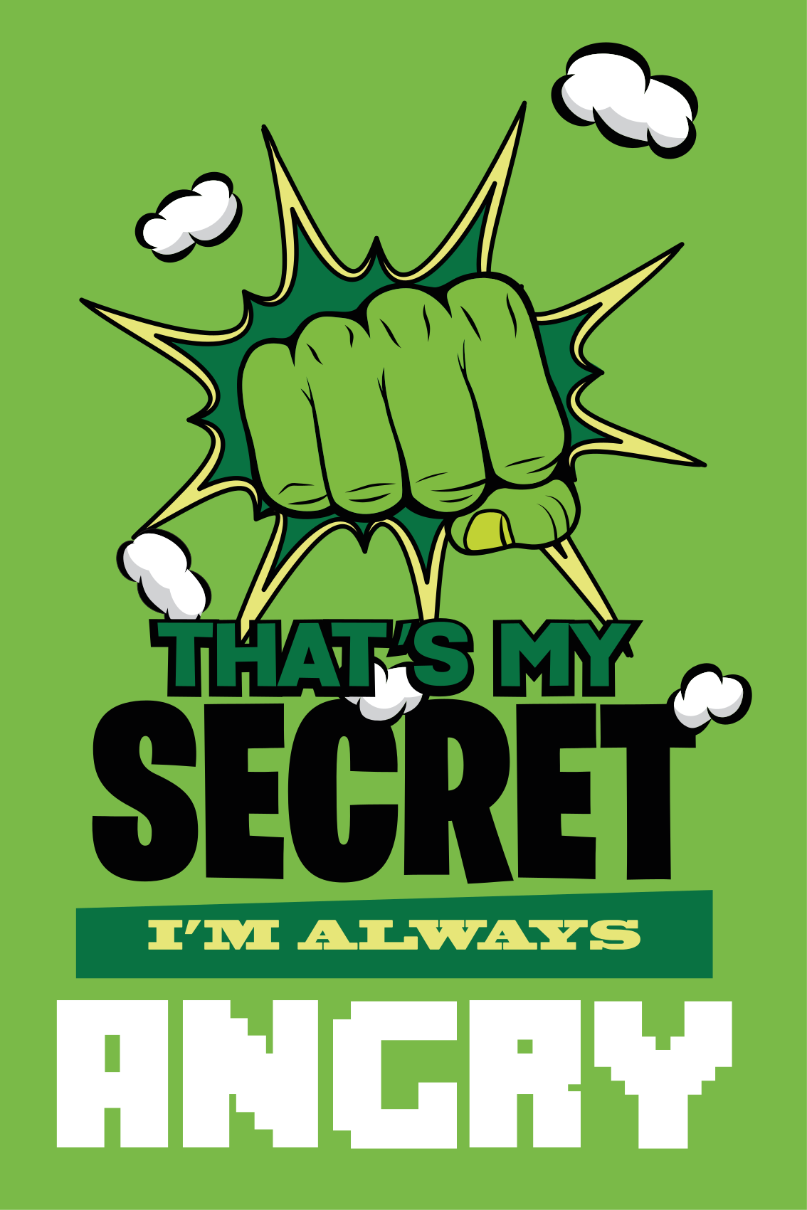 Poster habitación juvenil siempre estoy enojado - TenVinilo