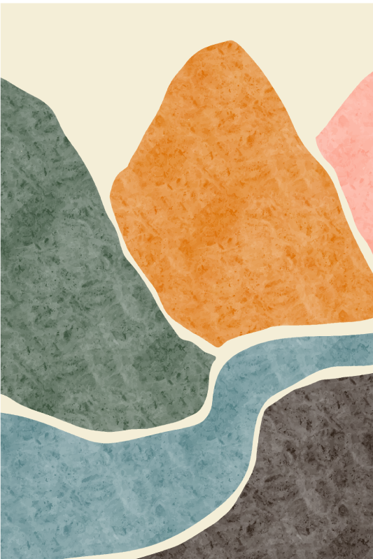 Poster salón pintura moderna abstracta - TenVinilo