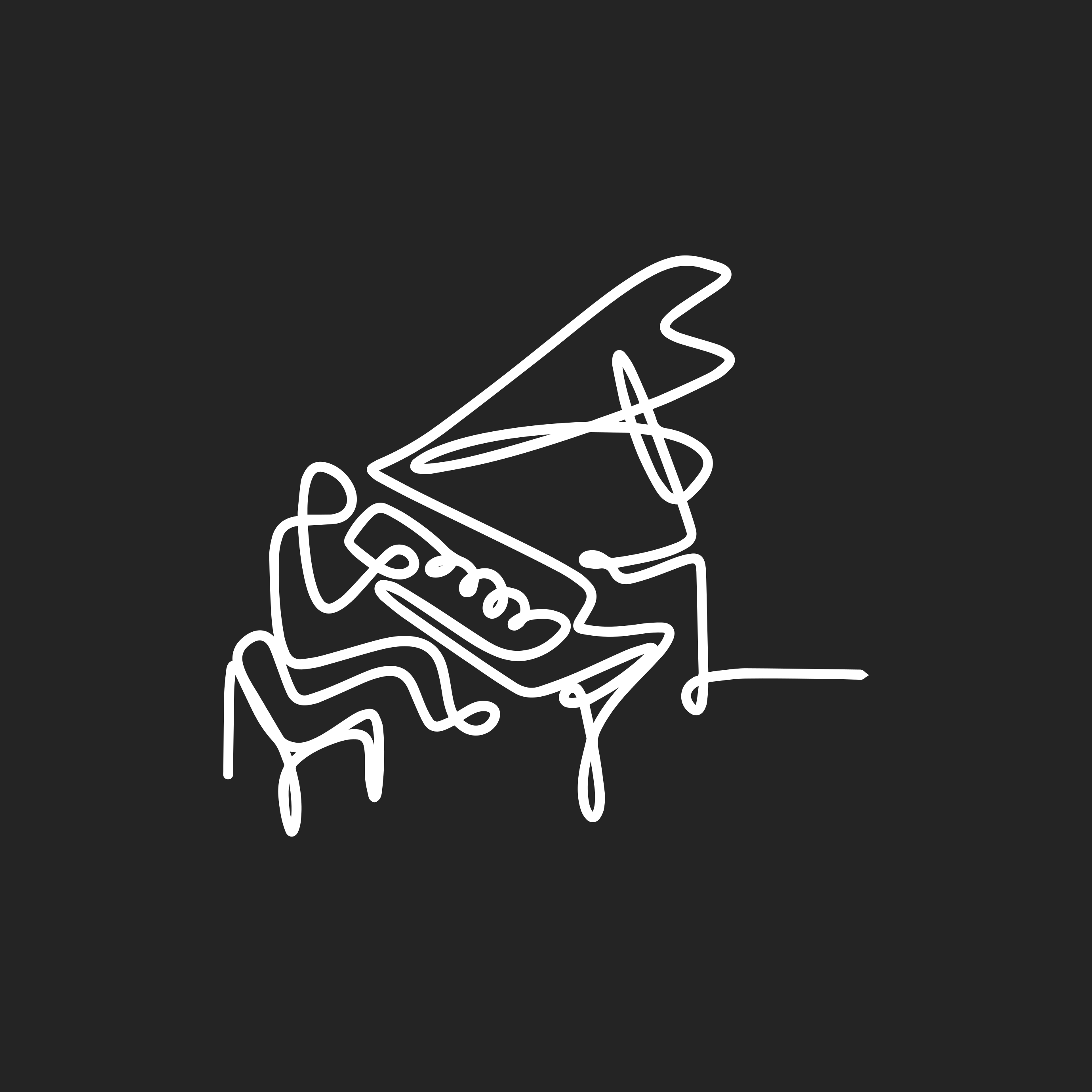 Poster salón diseño lineal de pianista lindo - TenVinilo